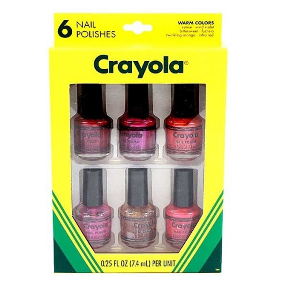 Crayola Nail Polish 6 Pack Many Colors Lot Variety New Retro Beauty - Picture 2 of 3